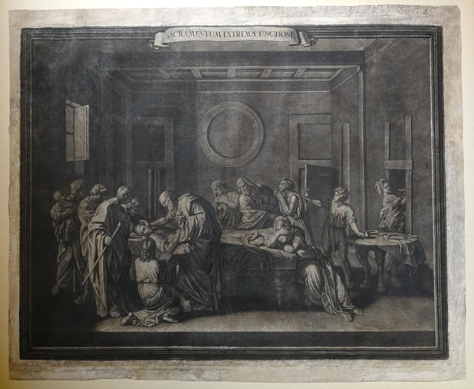 After Nicholas Poussin Seven Sacraments Prints 18th century mezzotint paper  2