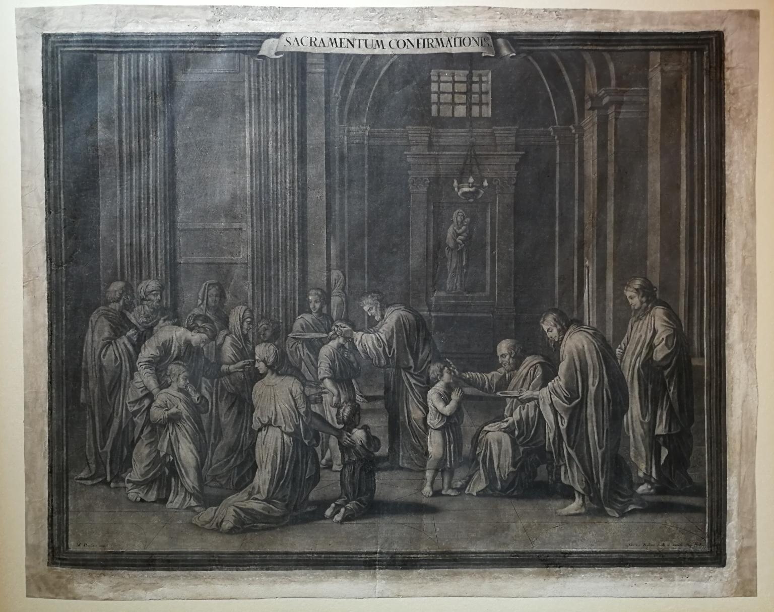After Nicholas Poussin Seven Sacraments Prints 18th century mezzotint paper  5