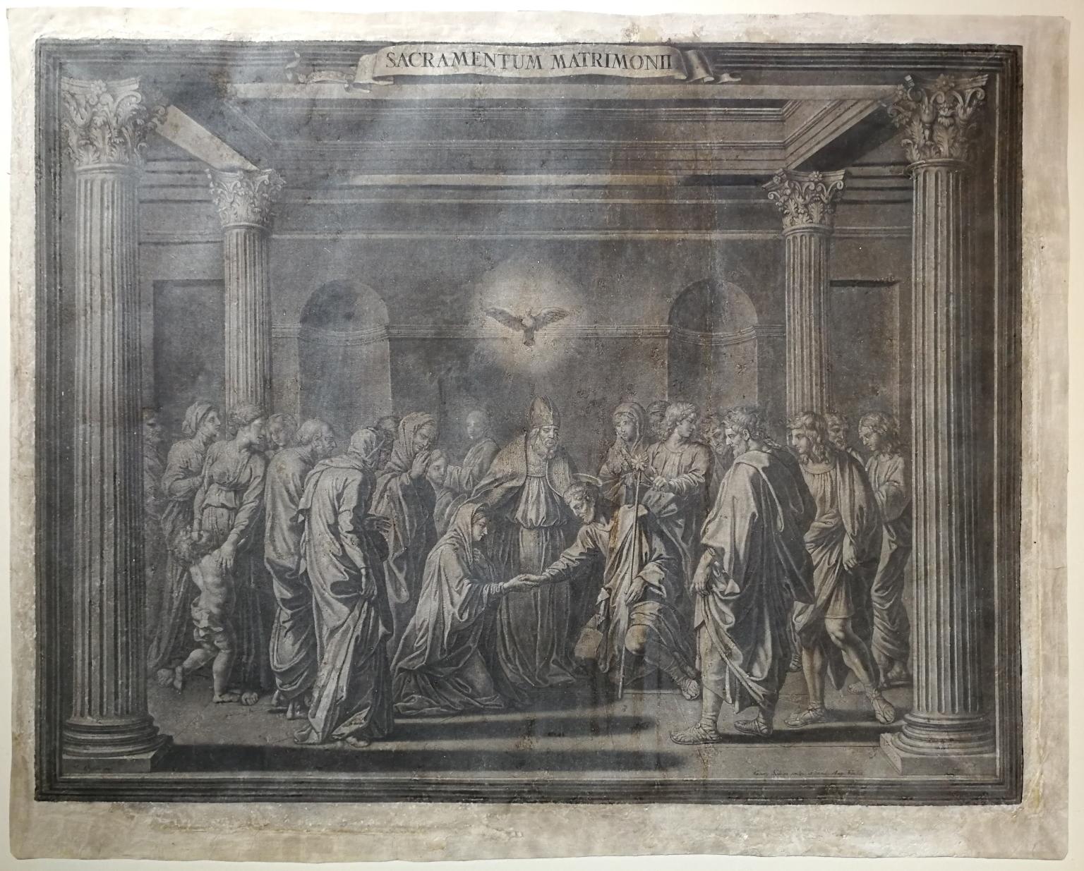 After Nicholas Poussin Seven Sacraments Prints 18th century mezzotint paper  6