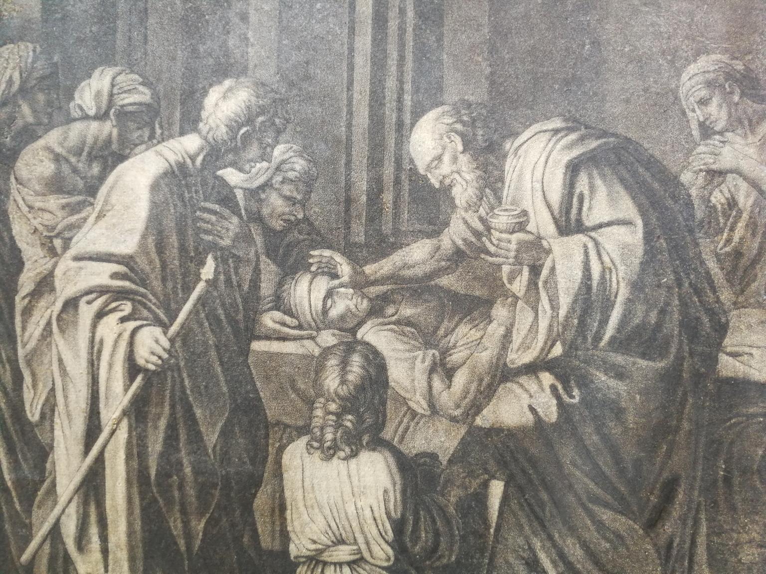 After Nicholas Poussin Seven Sacraments Prints 18th century mezzotint paper  7