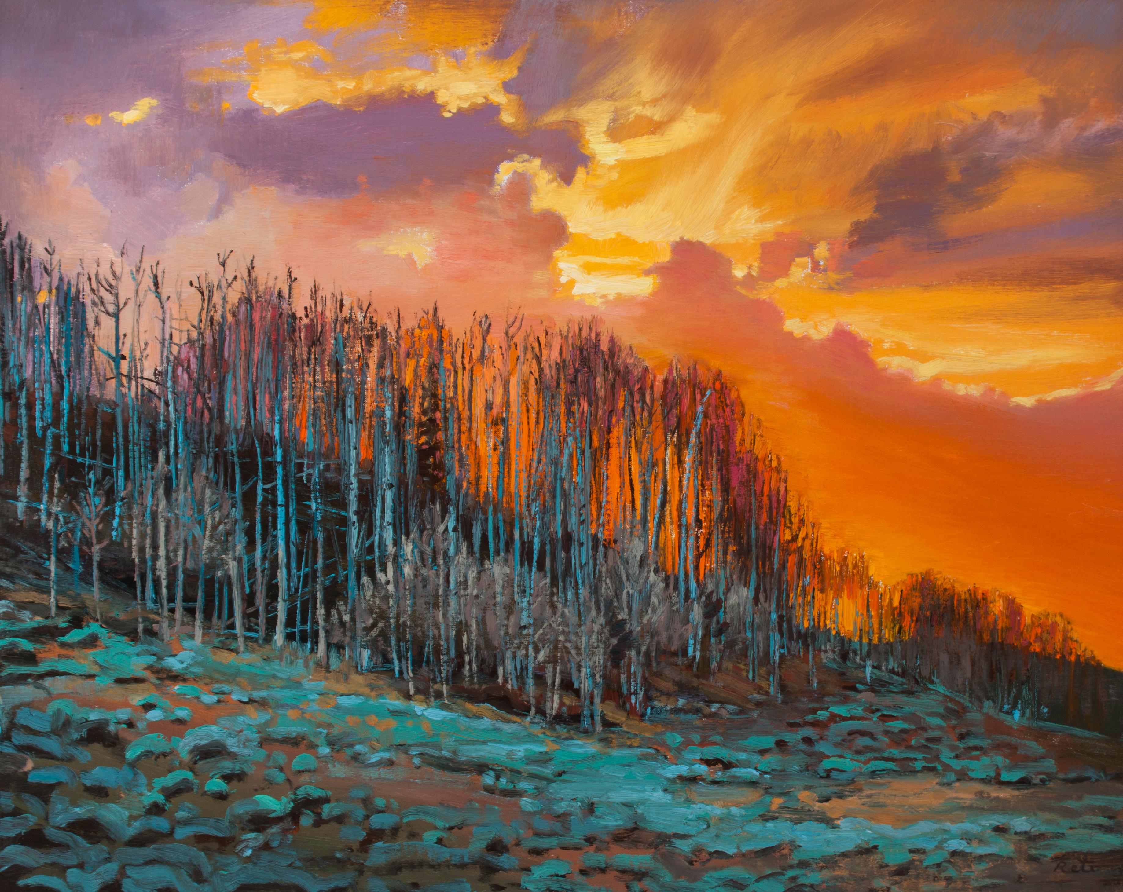 Aspen, Sage and Sun - Painting by Nicholas Reti