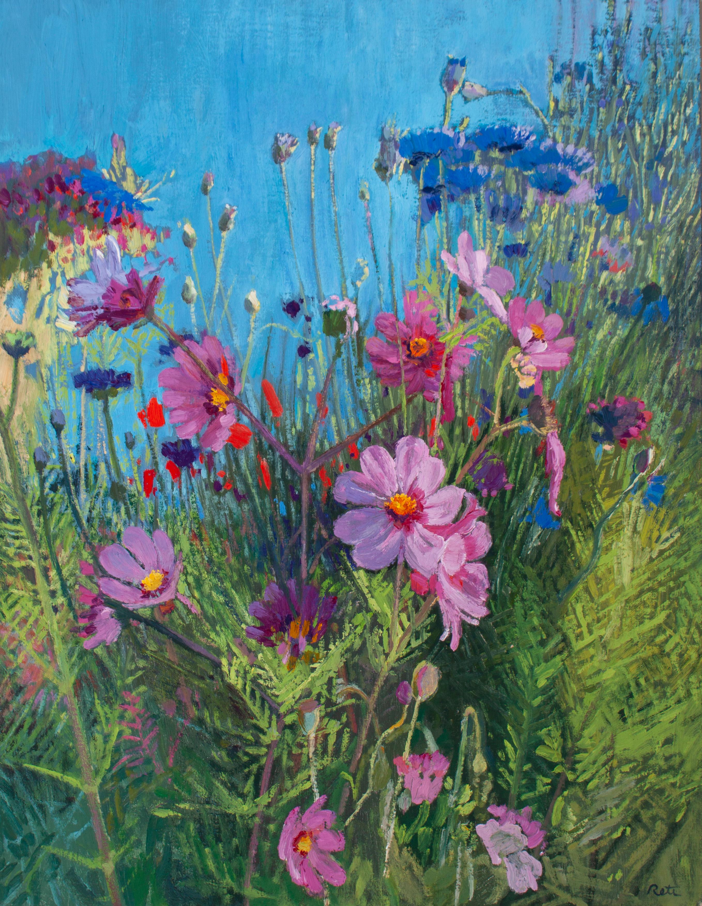 Buttons and Cosmos - Painting by Nicholas Reti