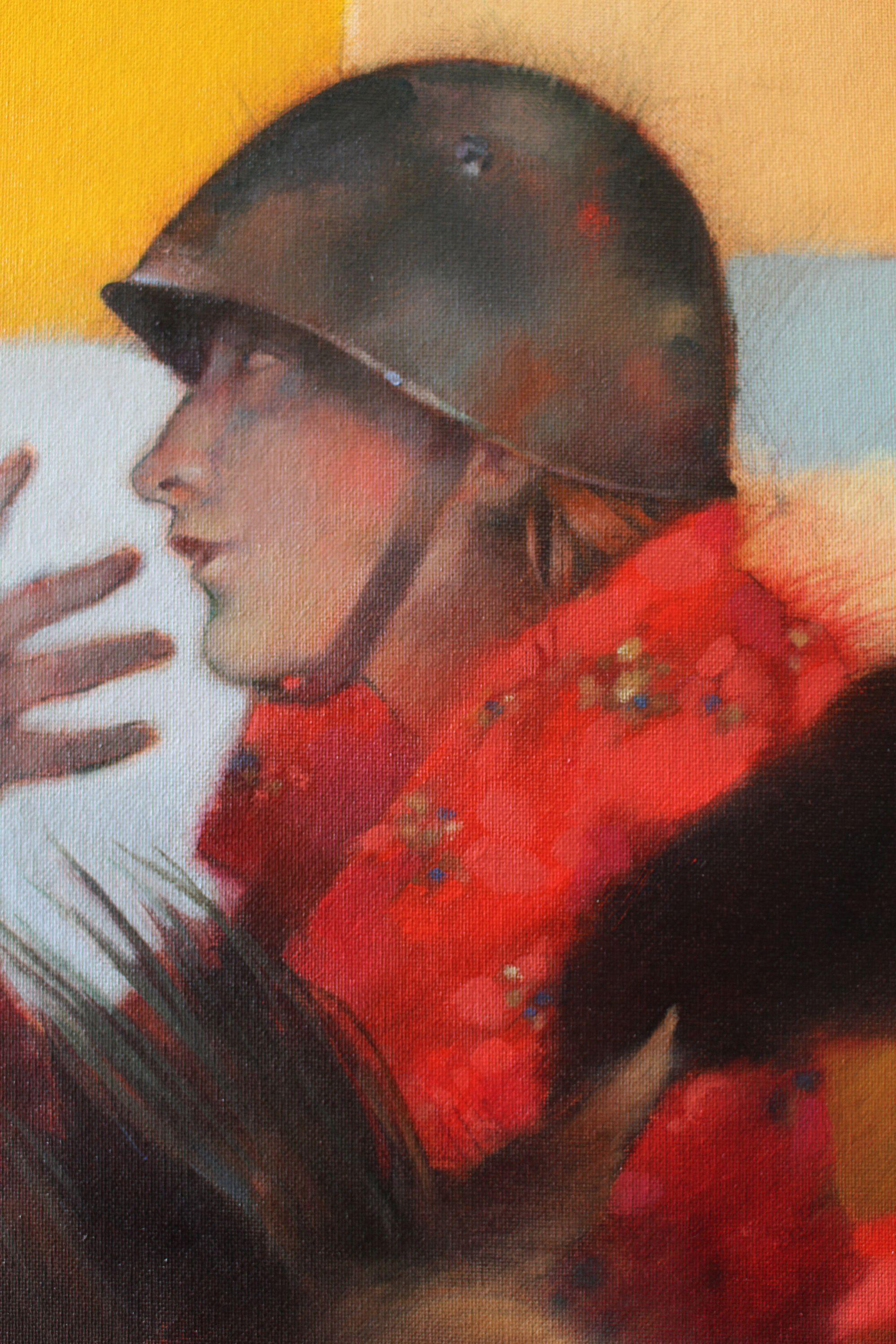 9th Rider, Gemälde, Acryl auf Leinwand (Zeitgenössisch), Painting, von Nicholas Robertson