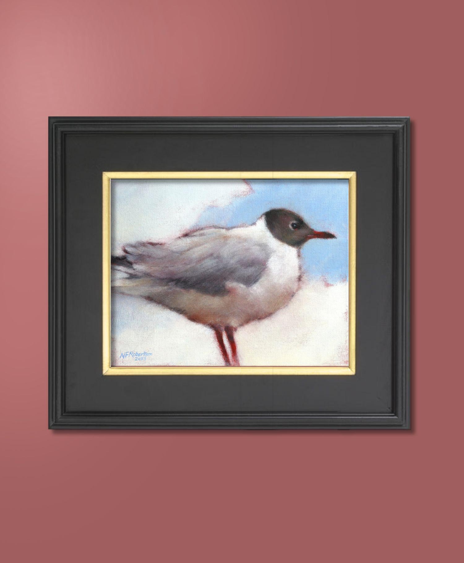 Gaviota Cabeza Negra, Pintura, Acrílico sobre lienzo - Painting Contemporáneo de Nicholas Robertson