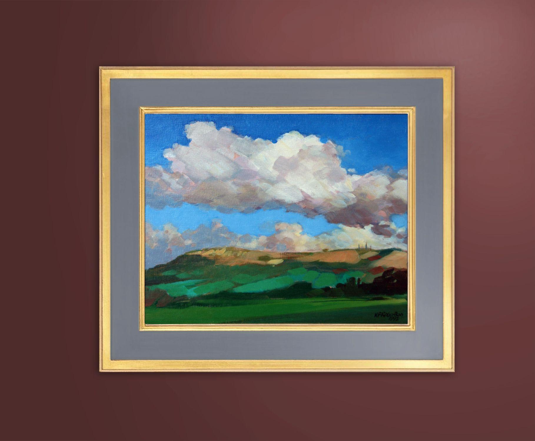 Peinture, acrylique sur toile, nuage de Cléeve - Painting de Nicholas Robertson