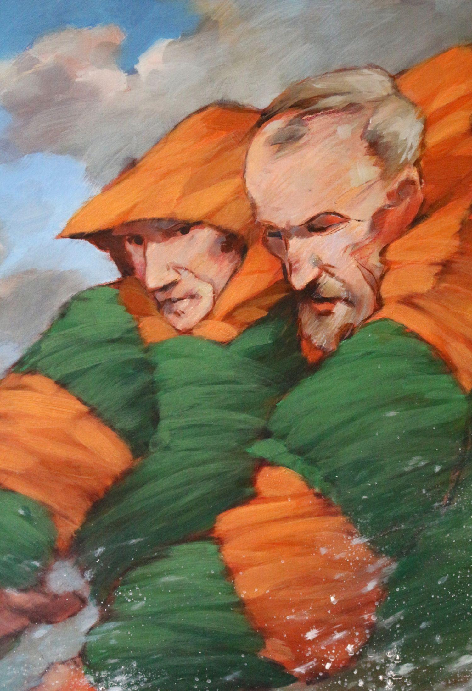 Tripulantes, Pintura, Acrílico sobre Otro - Painting Contemporáneo de Nicholas Robertson