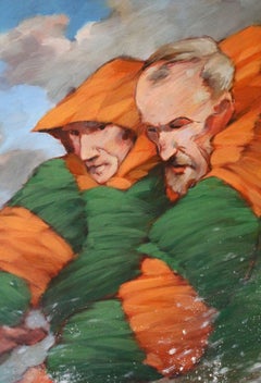 Hommes d'équipage, peinture, acrylique sur autre support