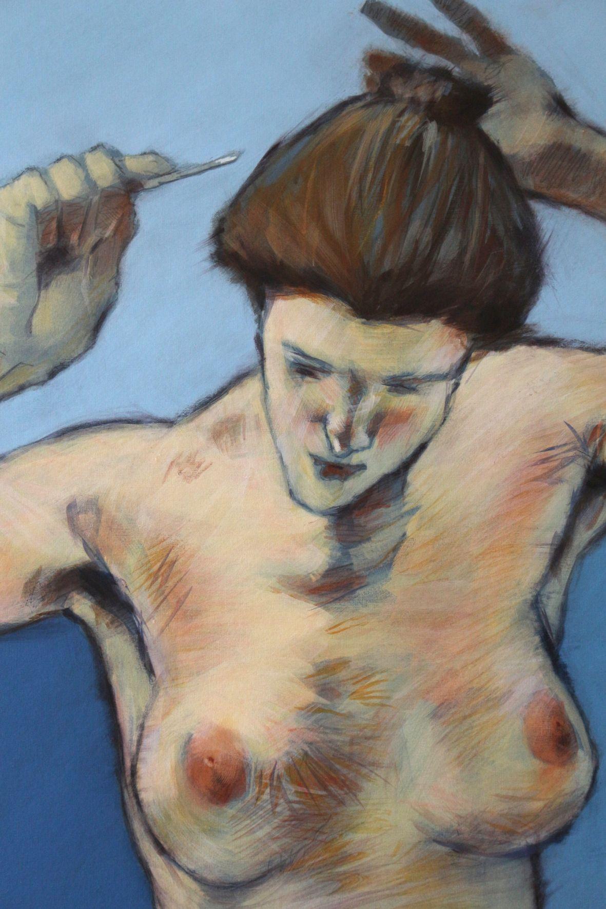 Dextrous Nude, Painting, Acrylic on Other For Sale 1