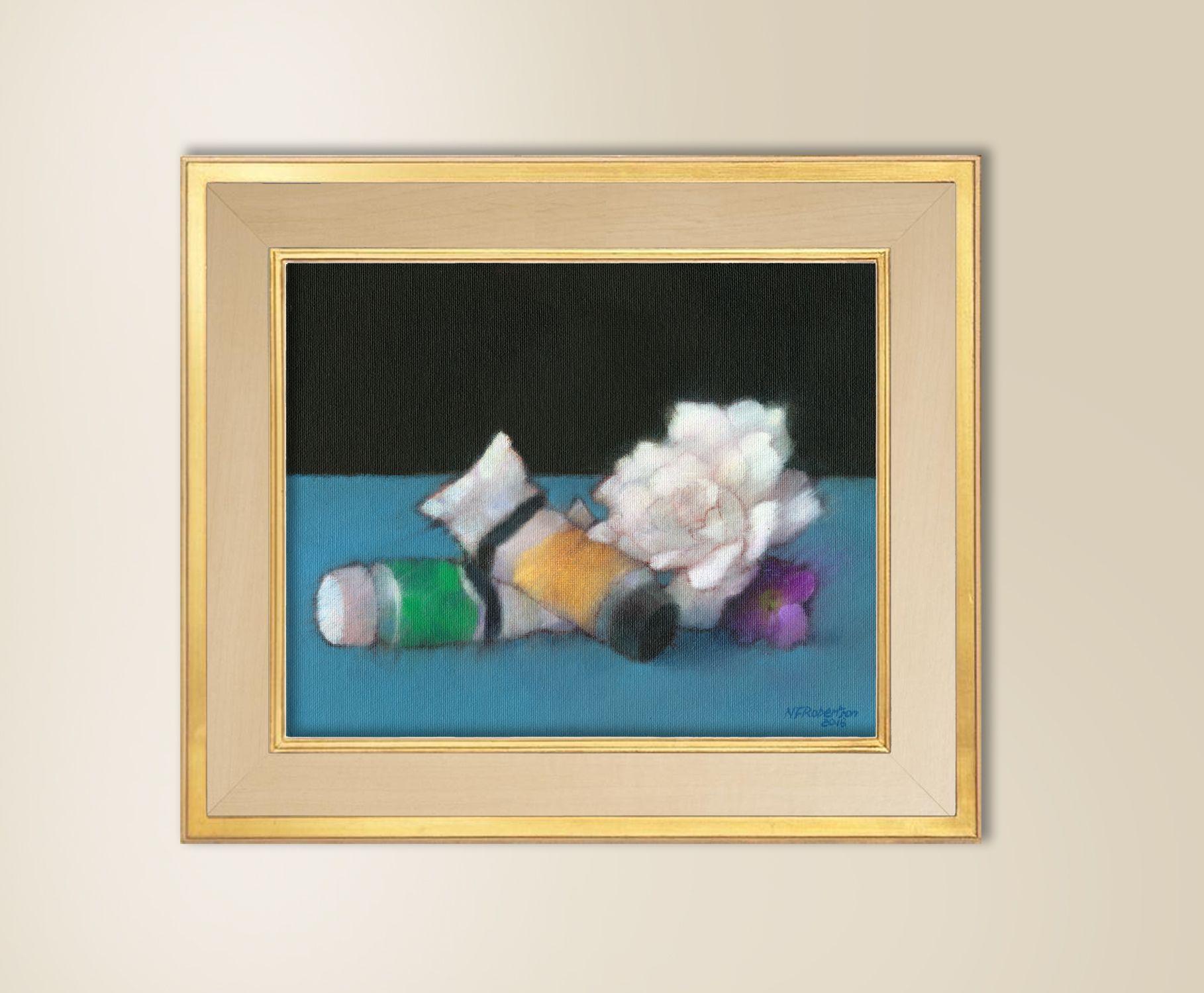 Pitture e fiori, Pittura, Acrilico su tela - Painting di Nicholas Robertson