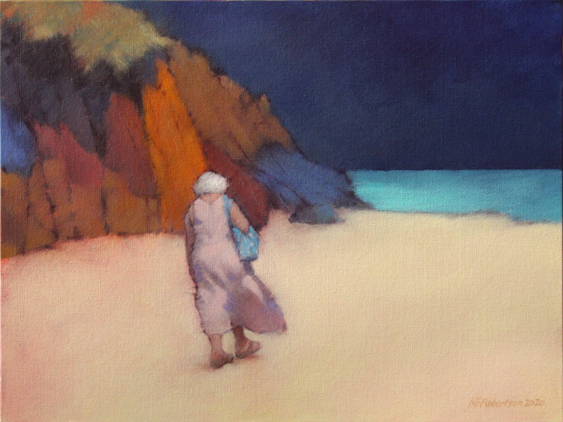 Porthcurno Beach, Painting, Acrylic on Canvas For Sale 1