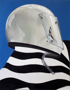 Reflexiones sobre un motorista, Pintura, Óleo sobre lienzo