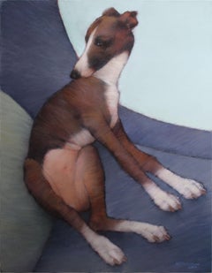 Resting Whippet, Painting, Acrylic on Other