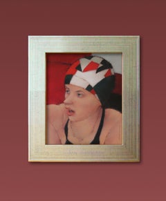 Startled Bather, Painting, Acrylic on Canvas