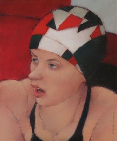 Startled Bather, Painting, Acrylic on Canvas