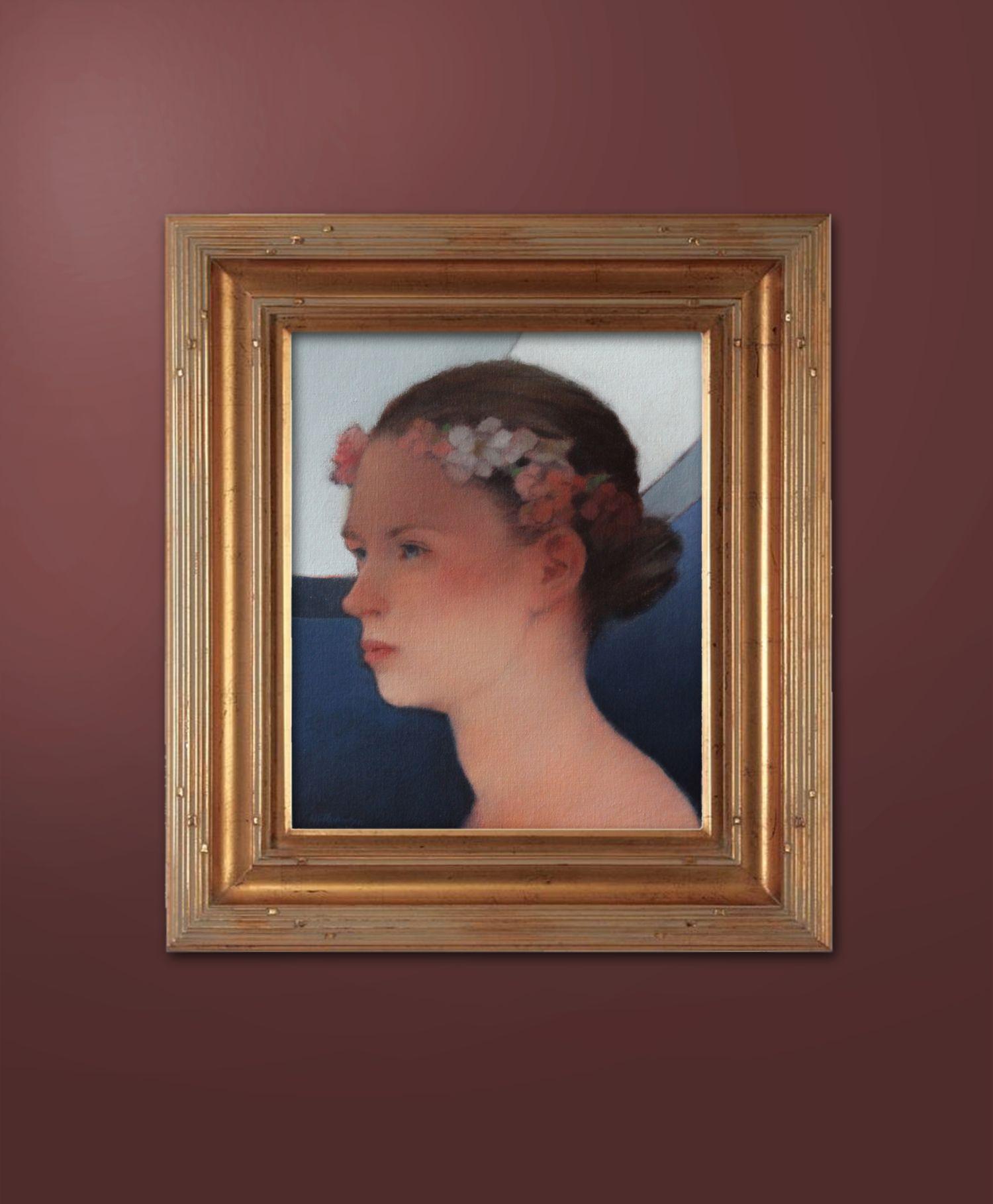 The Bridesmaid, peinture, acrylique sur toile - Contemporain Painting par Nicholas Robertson
