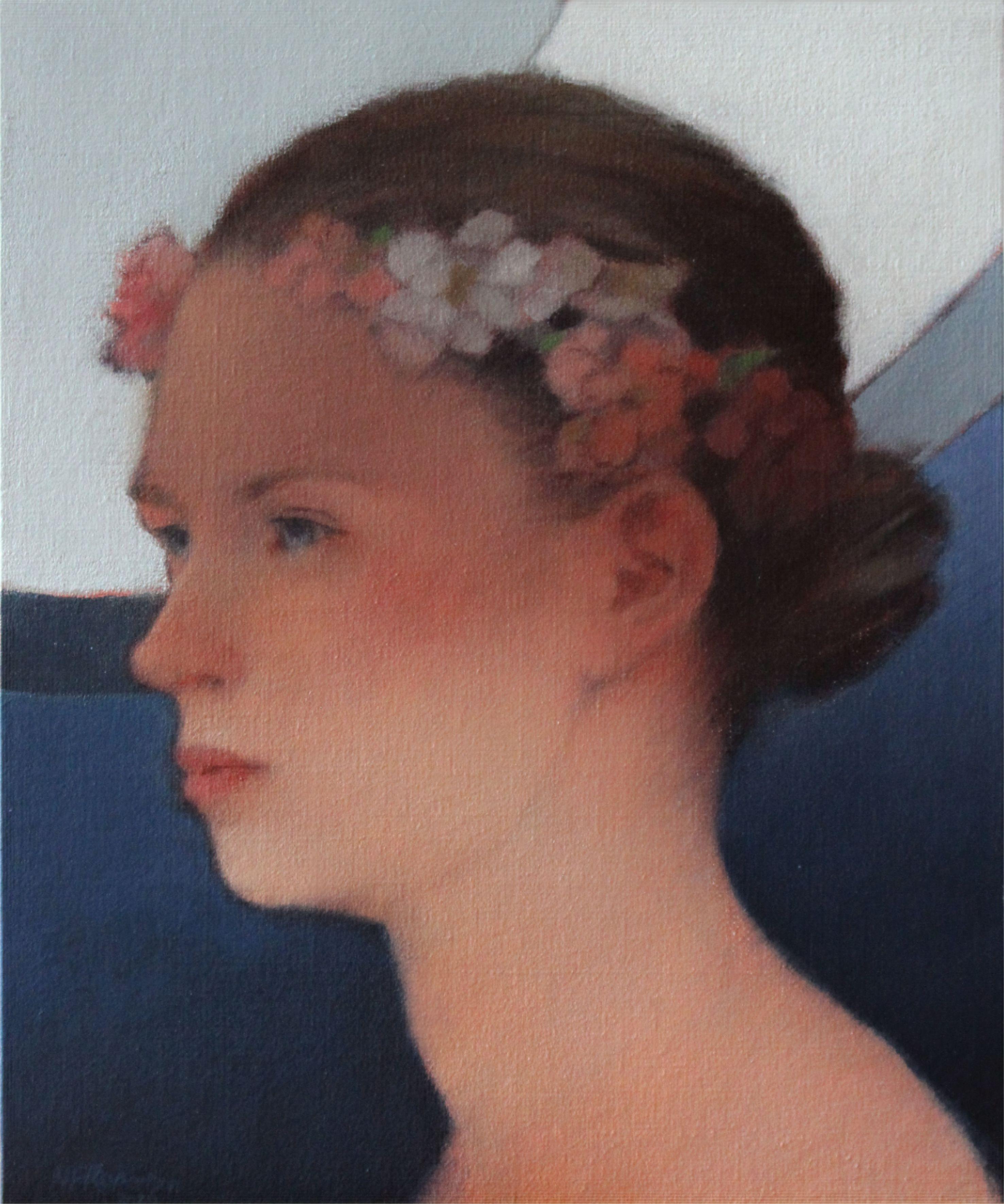 The Bridesmaid, peinture, acrylique sur toile - Painting de Nicholas Robertson