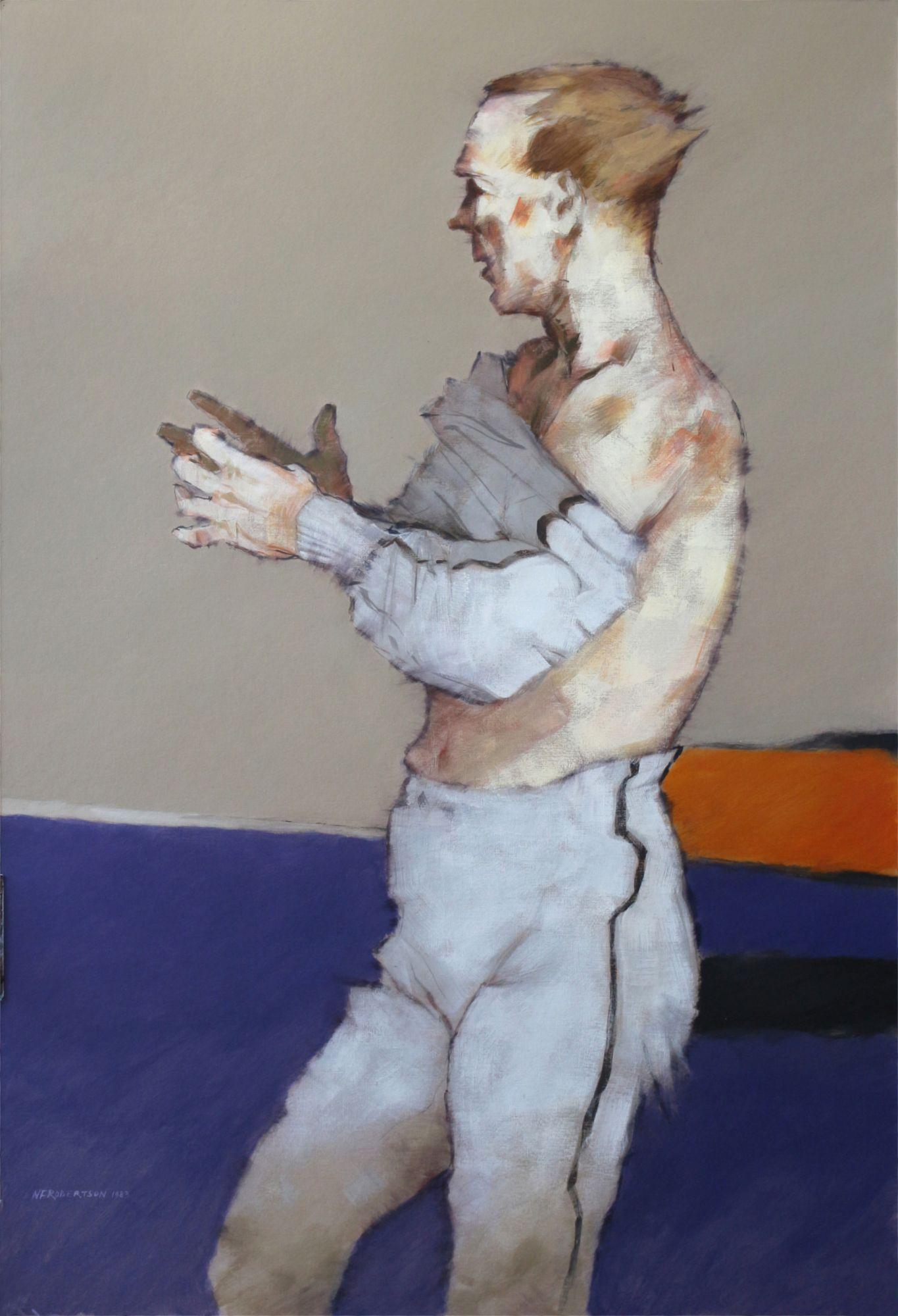 The Jogger, Gemälde, Acryl auf Anderem – Painting von Nicholas Robertson