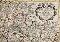 The Loire Valley of France: A 17th C. Hand-colored Map by Sanson and Jaillot