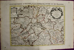 The Loire Valley of France: A 17th C. Hand-colored Map by Sanson and Jaillot