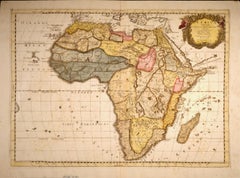 "Africa Vetus": A 17th Century Hand-colored Map By Sanson