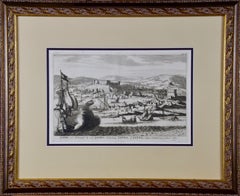 18th Century French Map and City View of Joppe/Jaffa (Tel Aviv) by Sanson