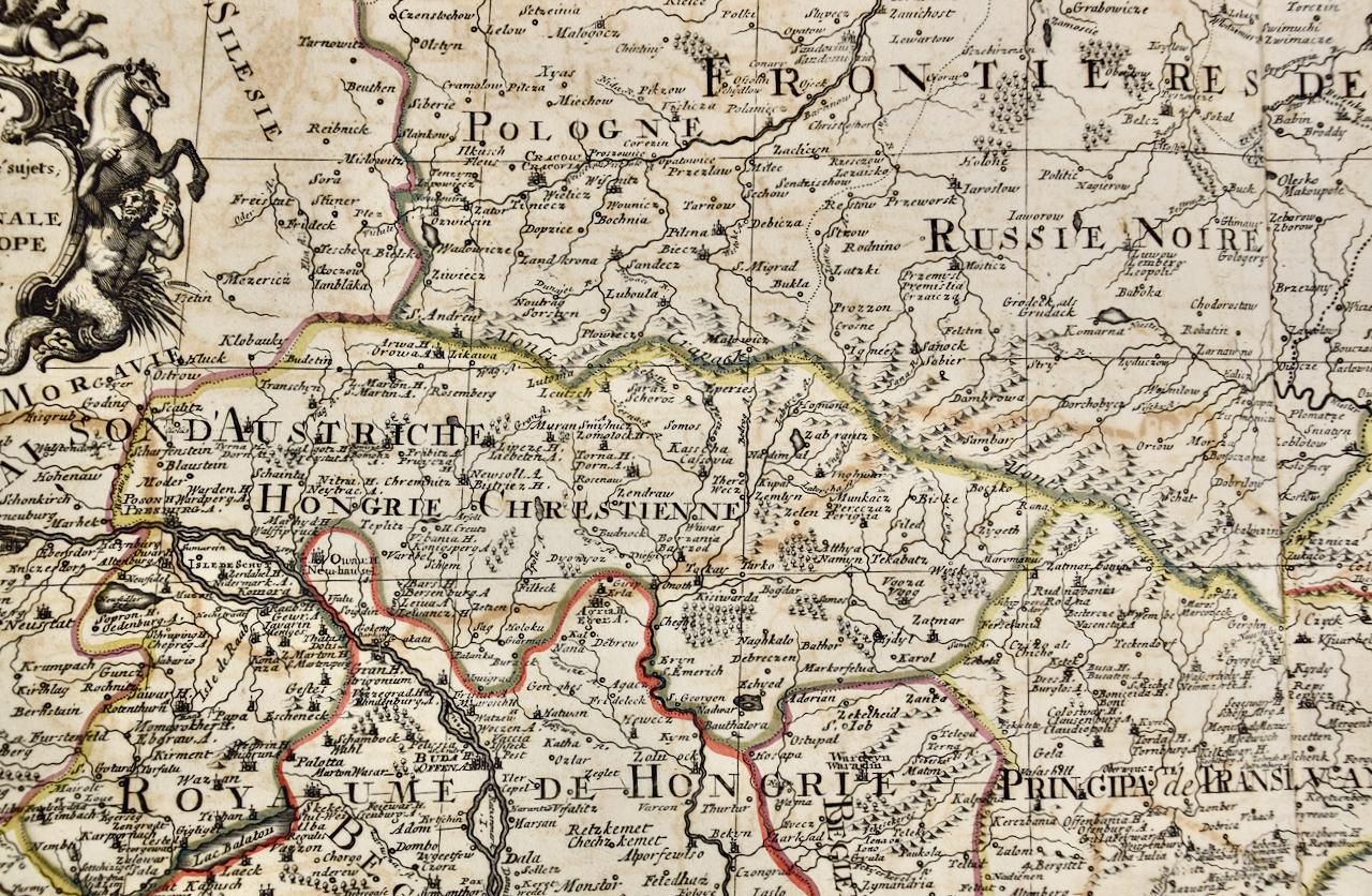 Ungarn und Osteuropa: Eine große handkolorierte Karte aus dem 17. Jahrhundert von Sanson & Jaillot im Angebot 5