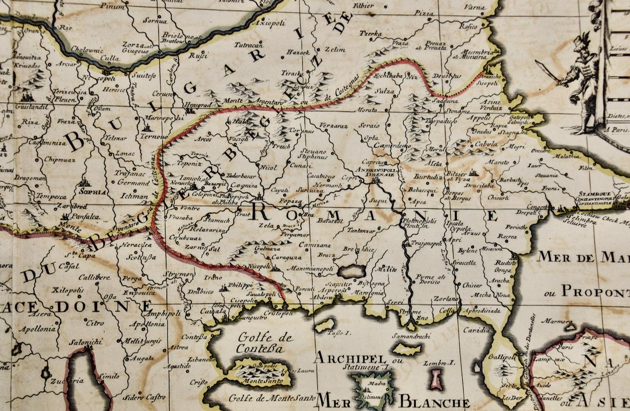 Ungarn und Osteuropa: Eine große handkolorierte Karte aus dem 17. Jahrhundert von Sanson & Jaillot im Angebot 1