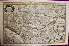 Hungary & Eastern Europe: A Large 17th C. Hand-colored Map by Sanson & Jaillot