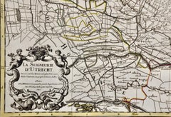 Utrecht, Netherlands: A Large 17th Century Hand-colored Map by Sanson & Jaillot