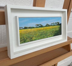Buttercup Fields English Landscape Painting by Contemporary Photorealist Artist