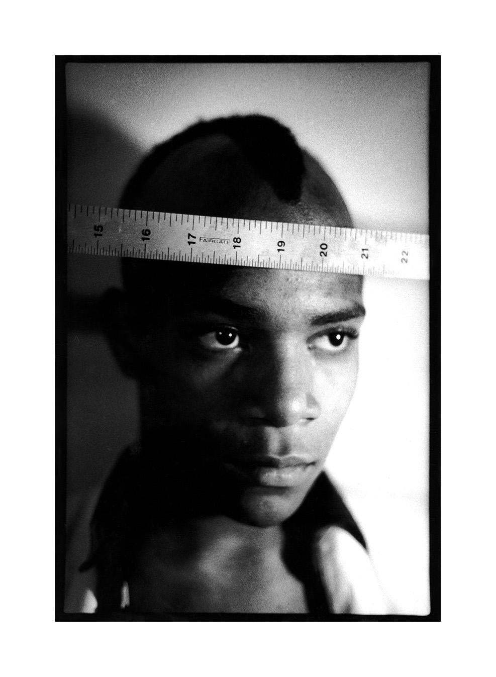 Basquiat 1979 photograph (Nick Taylor Jean-Michel Basquiat Gray) - Photograph by Nicholas Taylor