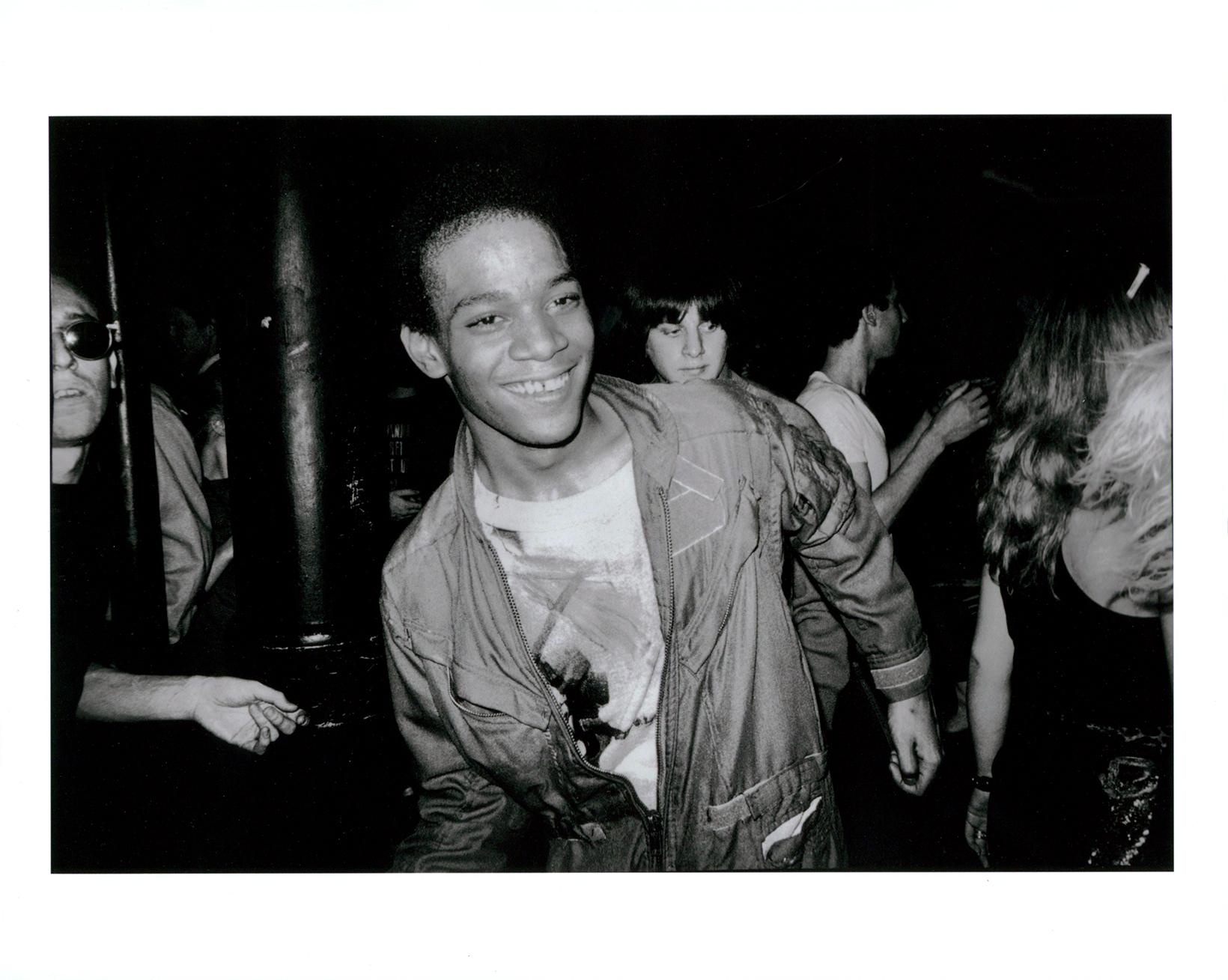BASQUIAT Dancing at The Mudd Club, 1979 (Basquiat Boom For Real photograph) - Photograph by Nicholas Taylor