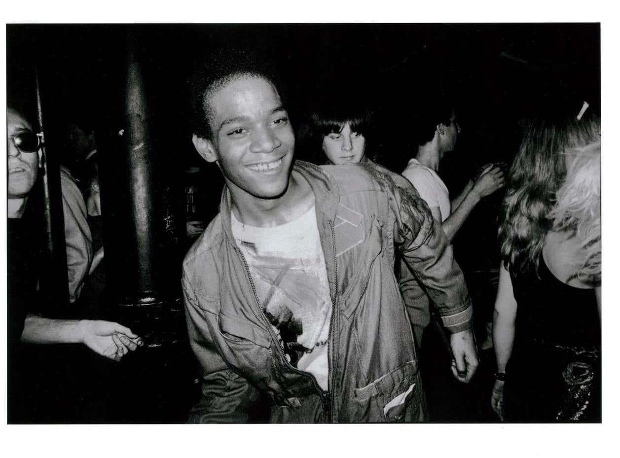 BASQUIAT Dancing at The Mudd Club, 1979 (photographie de Basquiat Boom For Real) - Pop Art Photograph par Nicholas Taylor