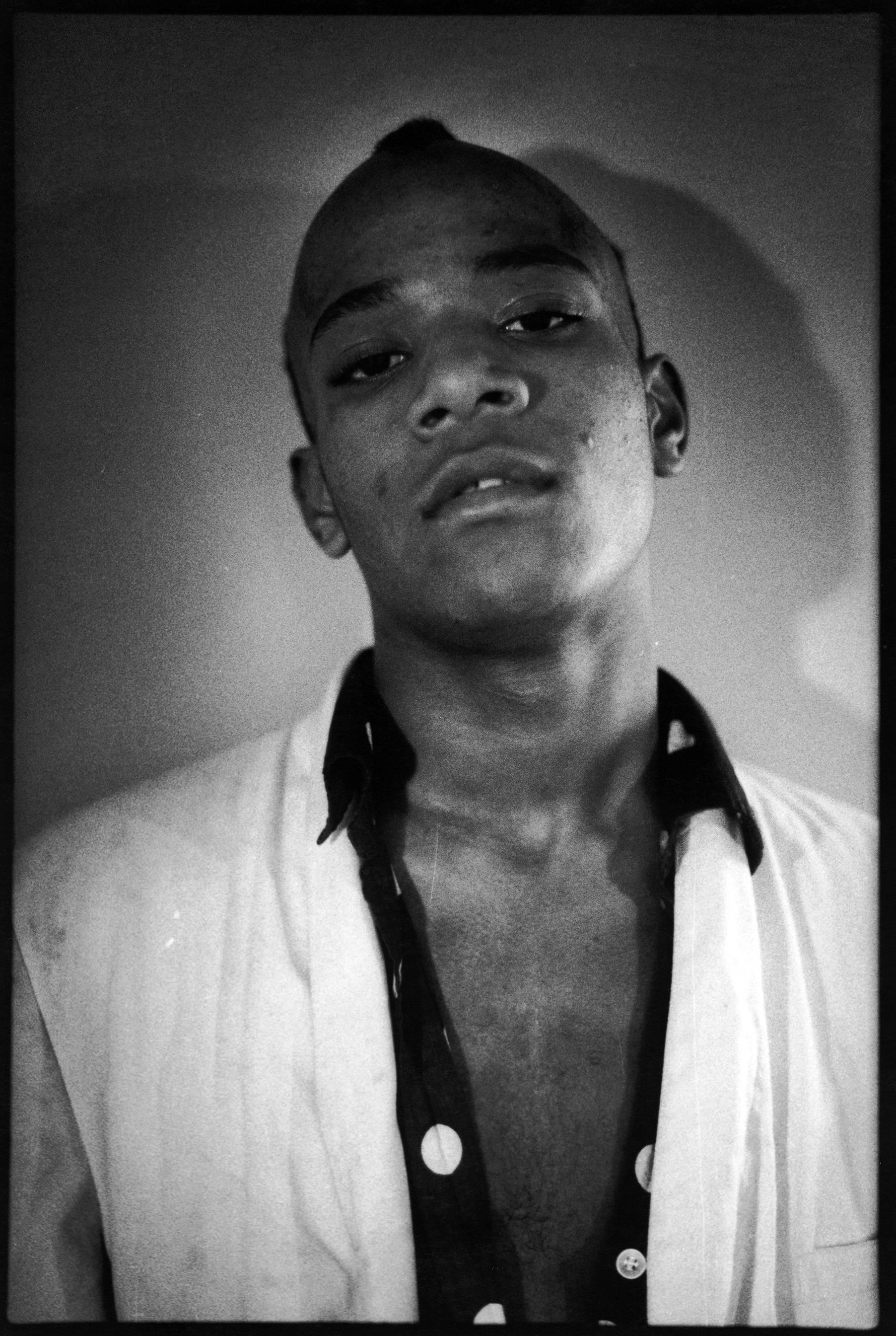 Jean Michel Basquiat photograph (young Basquiat, Samo) - Photograph by Nicholas Taylor