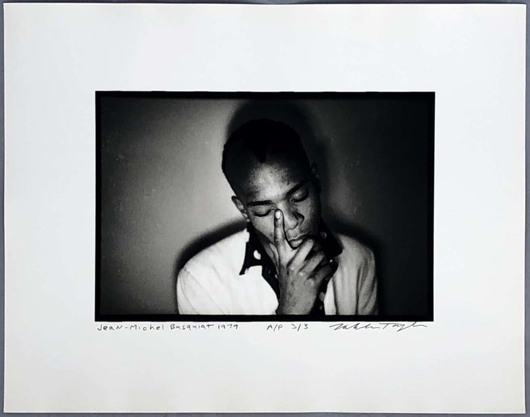 Rare Basquiat photograph 1979 (Samo) - Black Black and White Photograph by Nicholas Taylor