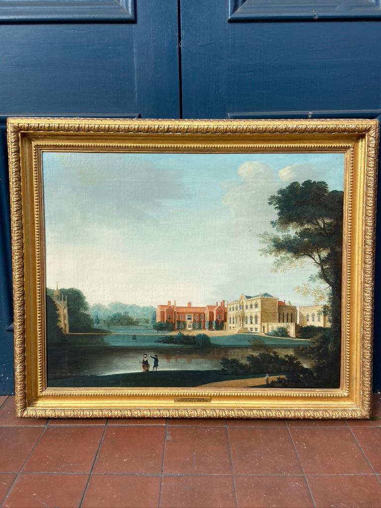 Vue du 18ème siècle du palais de Bishopthorpe dans le Yorkshire - Painting de Nicholas Thomas Dall