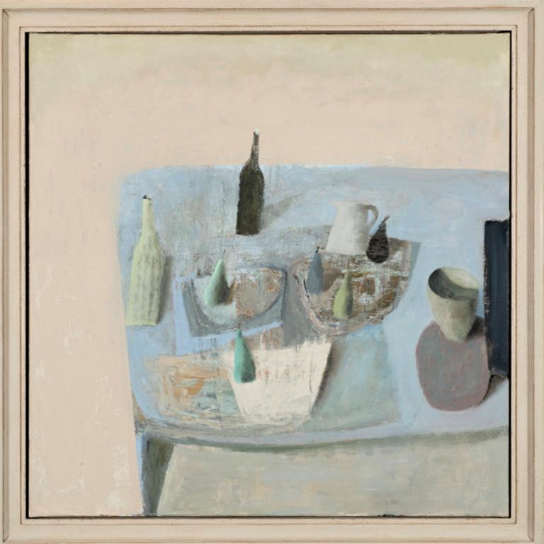 Blue Table - Painting by Nicholas Turner