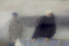 Englisches impressionistisches Original-Ölgemälde FISHERMAN aus dem späten 20. Jahrhundert