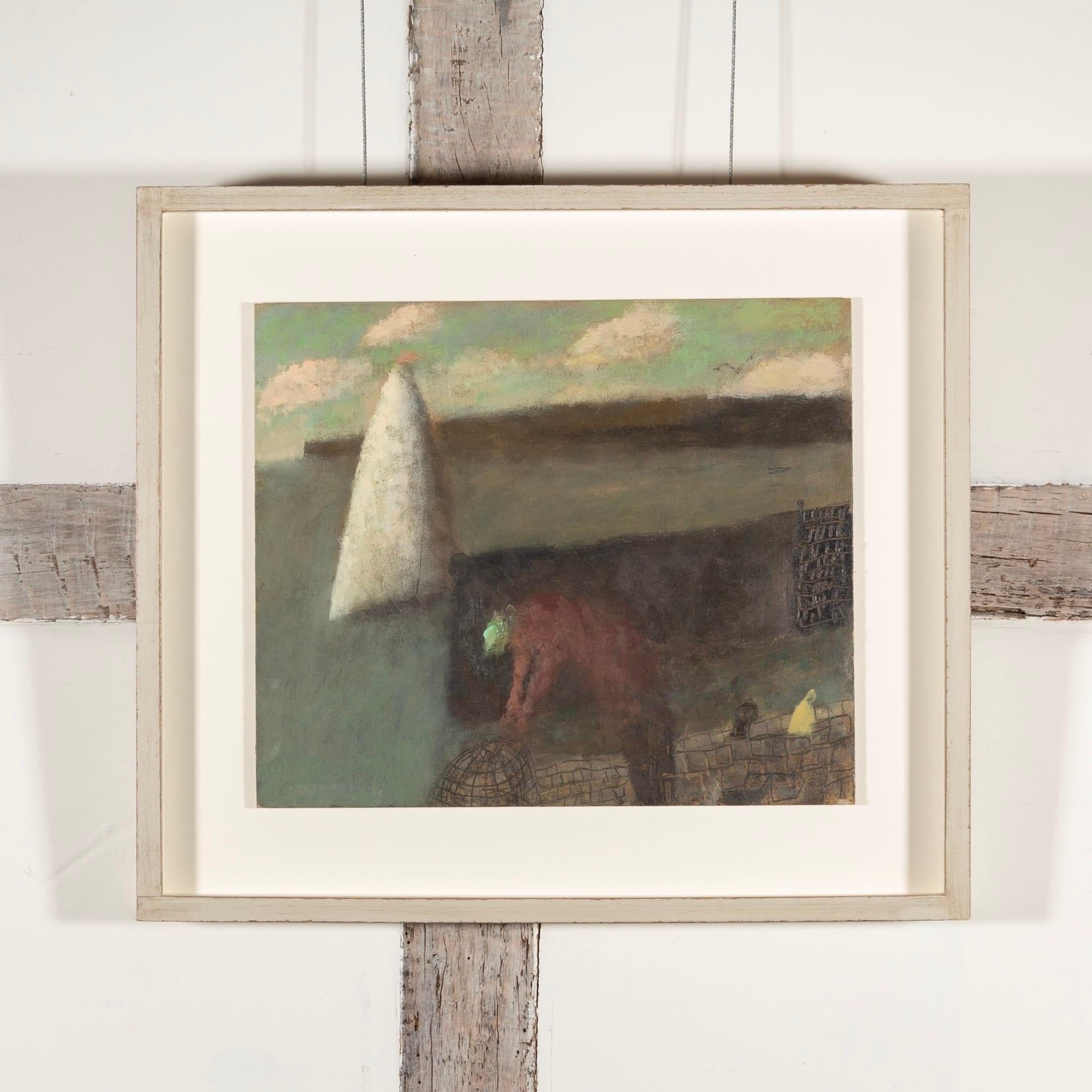 Fishermen, Sail and Creel Painting by Nicholas Turner, 2020-23 For Sale 1