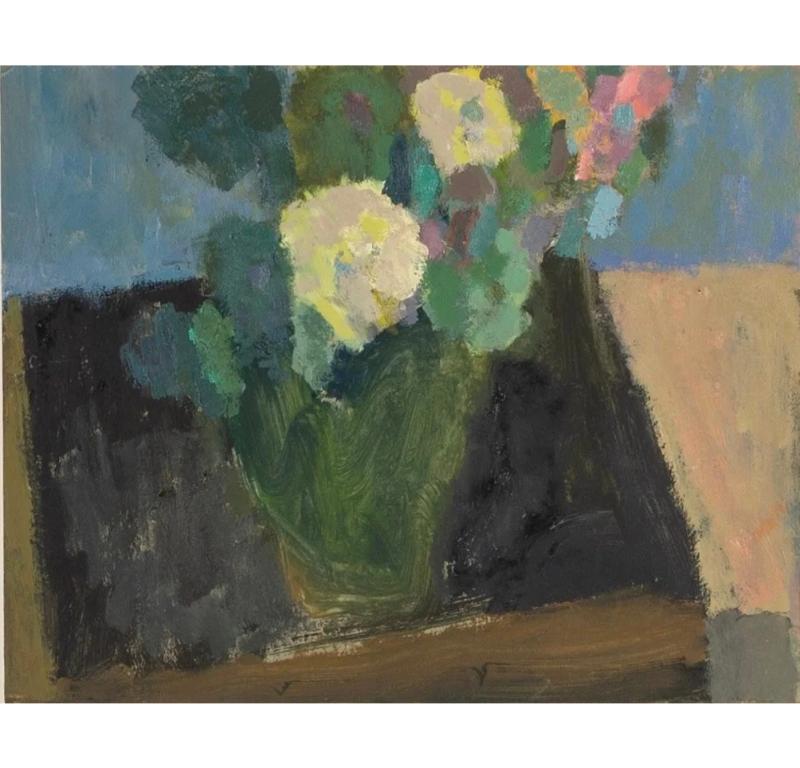 Green Vase Painting by Nicholas Turner B. 1972, 2022

Additional information:
Medium: Oil on board
Dimensions: 20.3 x 25.4 cm
8 x 10 in
Signed, dated and titled verso.

Nicholas Turner is a painter of quiet compositions that are beautifully