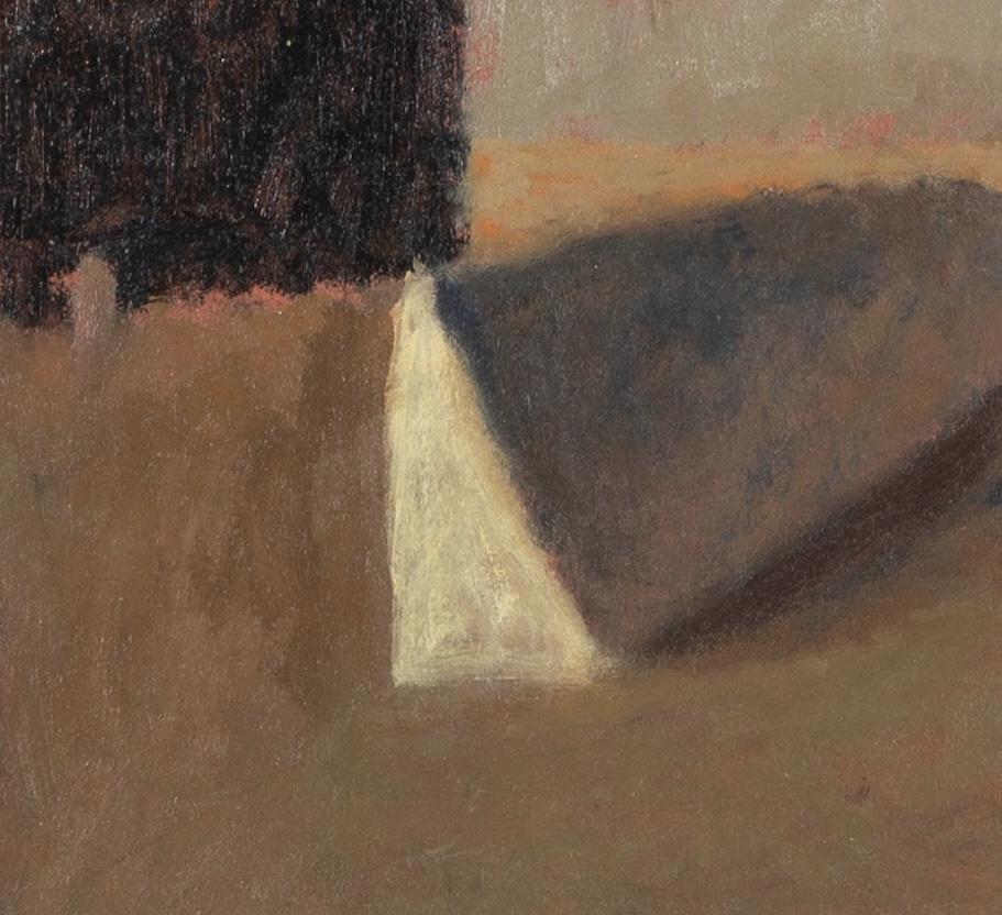 Harbour Wall, 2023-24 - Paysage marin contemporain dans des tons neutres, Brown + White en vente 1