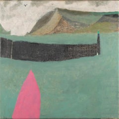 Pittura di paesaggi marini, Muro del porto, promontorio e porto