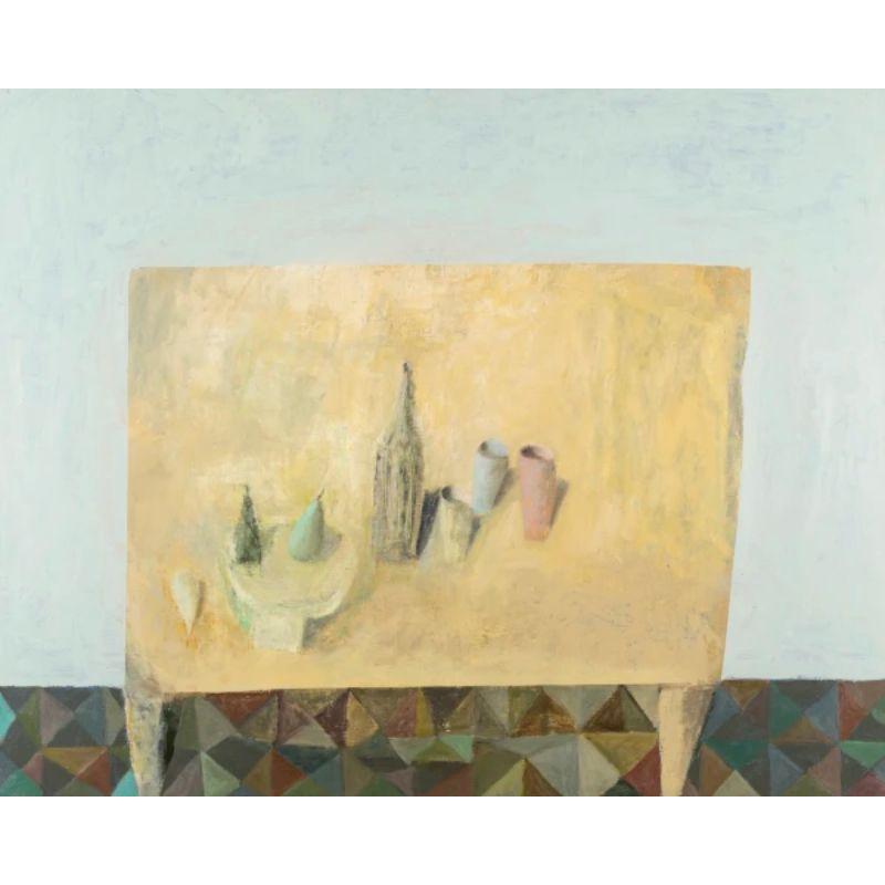 The Yellow Table, Oil on Canvas, 2016-2020 - Painting by Nicholas Turner