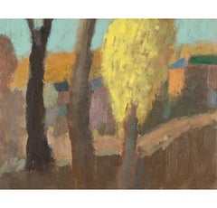 Peinture d'arbre jaune de Nicholas Turner, 2023