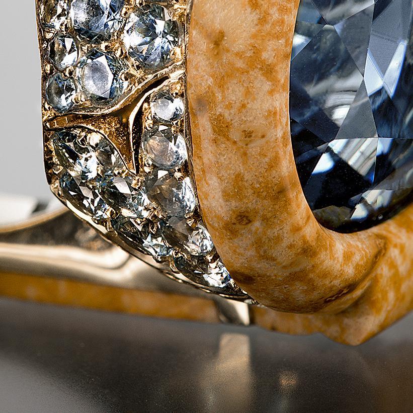 Nicholas Varney Blauer Turmalin-Gion-Ring im Zustand „Neu“ im Angebot in Weston, MA