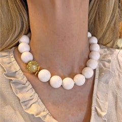 Nicholas Varney Cocholong 18k Yellow Gold Bead Necklace