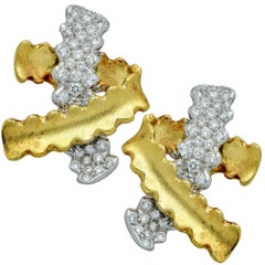Nicholas Varney Diamond Gold Earrings