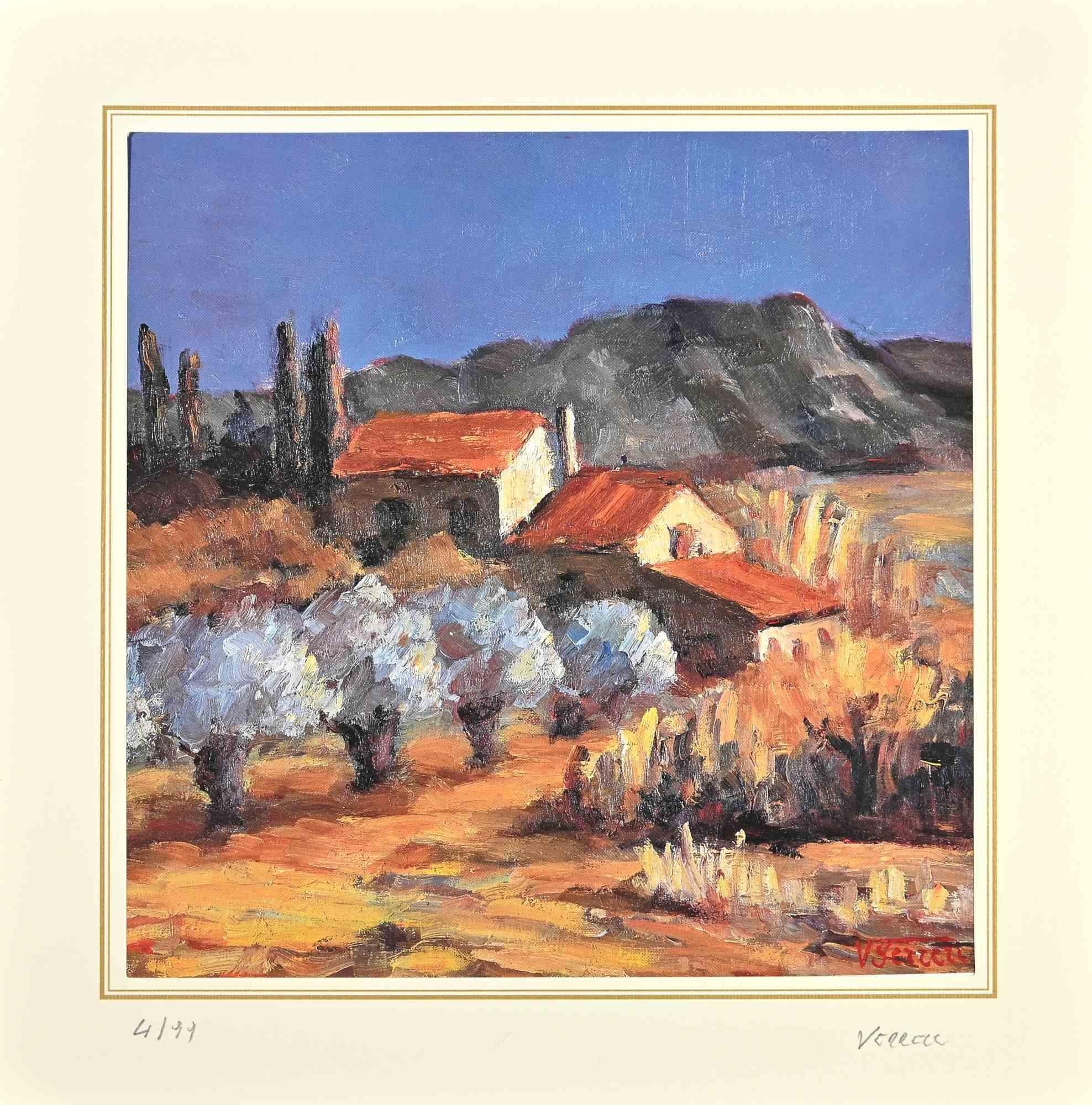 Landscape - Lithograph by Nicholas Verrall- Late 20th Century