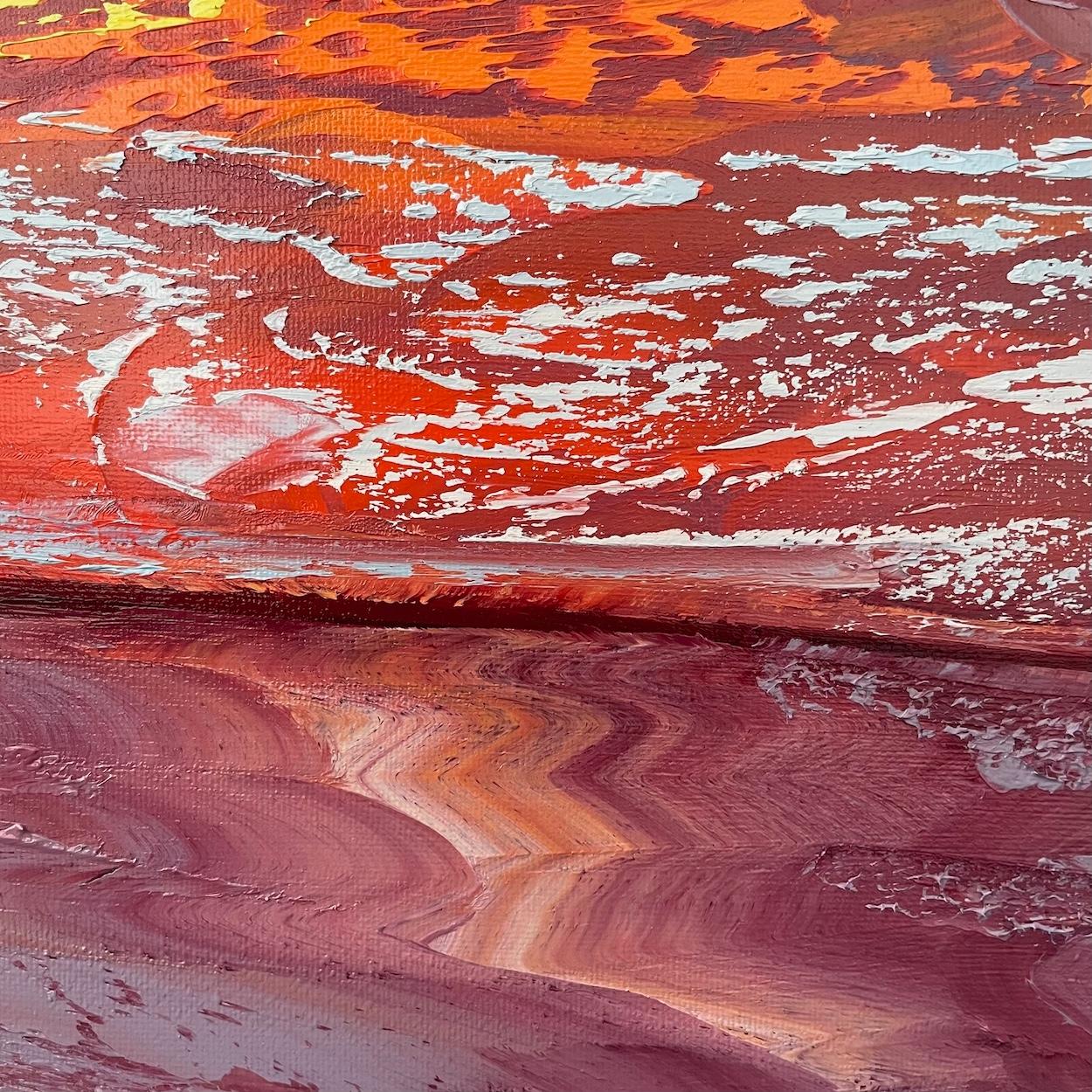 Evening Breeze - impressionist seascape vivid colour - contemporary art - Painting by Nicholas Vivian