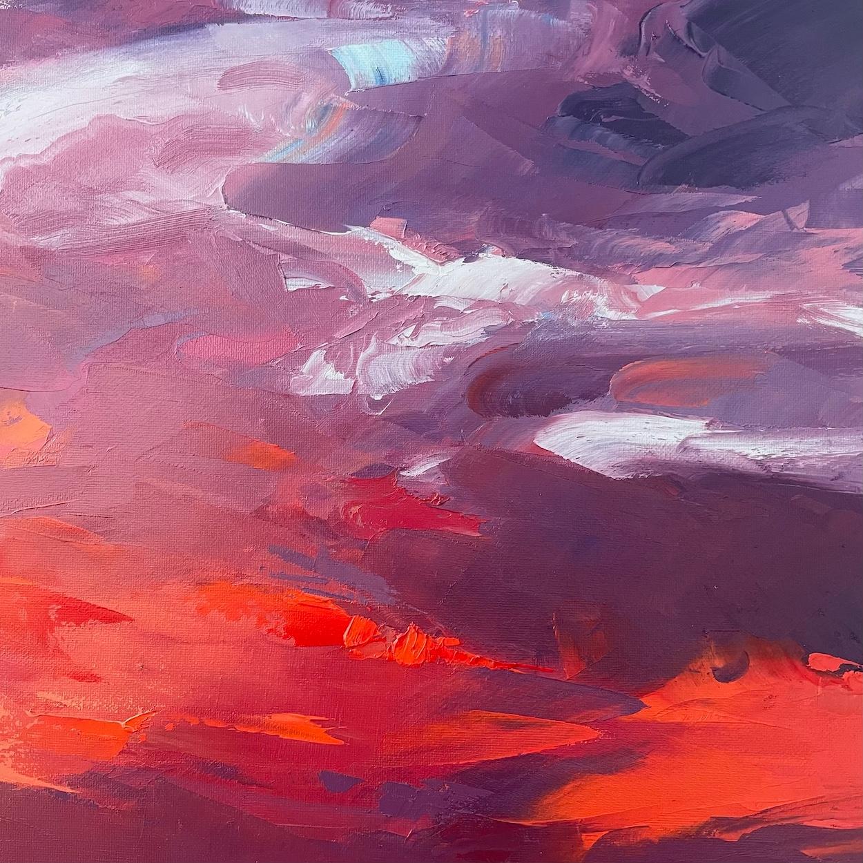Evening Breeze - impressionistische Meereslandschaft lebendige Farbe - zeitgenössische Kunst (Abstrakter Impressionismus), Painting, von Nicholas Vivian